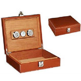 Genuine LEATHER 20 Tubes Travel Cigar Humidor