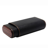 Genuine Leather Ebony Bottom 3 CT Cigar Case