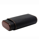 Genuine Leather Ebony Bottom 3 CT Cigar Case
