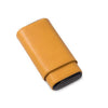 Yellow Leather 3ct Cigar Case