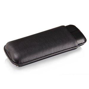 2 Counts Big Ring Guage Leather Cigar Case