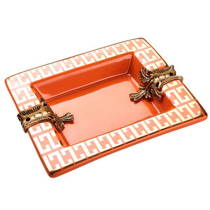 CERAMIC 2 Rests Cigar Ashtray
