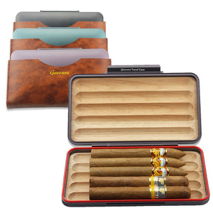 GUEVERA Portable Leather Cigar Case Humidor