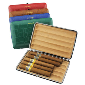 GUEVERA Portable Leather Cigar Case Humidor