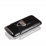 Leather Travel Cigar Case Holder 3 Tube Humidor