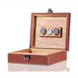 Genuine LEATHER 20 Tubes Travel Cigar Humidor