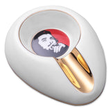 ceramic cigar ashtray large diameter smoke trough