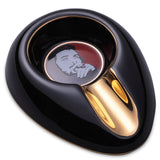 ceramic cigar ashtray large diameter smoke trough